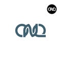 Letter ONQ Monogram Logo Design Royalty Free Stock Photo