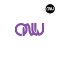 Letter ONW Monogram Logo Design Royalty Free Stock Photo