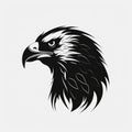 Minimal Black And White Eagle Logo In Flat Design
