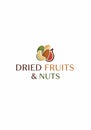 Logo features an illustration of assorted dried fruits and nuts, Royalty Free Stock Photo