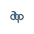 Linked Letters ABP monogram logo design