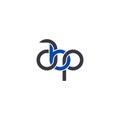 Linked Letters ABP monogram logo design Royalty Free Stock Photo