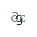 Linked Letters AGC monogram logo design