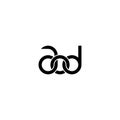 Linked Letters AOD monogram logo design Royalty Free Stock Photo