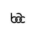 Linked Letters BAC monogram logo design