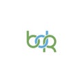 Linked Letters BDR monogram logo design Royalty Free Stock Photo