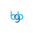 Linked Letters BGB monogram logo design Royalty Free Stock Photo