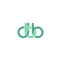 Linked Letters DBB monogram logo design Royalty Free Stock Photo