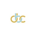 Linked Letters DBC monogram logo design Royalty Free Stock Photo