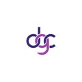 Linked Letters DGC monogram logo design Royalty Free Stock Photo
