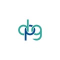Linked Letters DPG monogram logo design Royalty Free Stock Photo