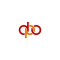 Linked Letters DPO monogram logo design