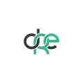 Linked Letters DRE monogram logo design Royalty Free Stock Photo