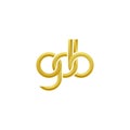 Linked Letters GDB monogram logo design Royalty Free Stock Photo