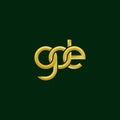 Linked Letters GDE monogram logo design Royalty Free Stock Photo
