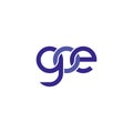 Linked Letters GOE monogram logo design Royalty Free Stock Photo