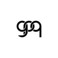 Linked Letters GPQ monogram logo design Royalty Free Stock Photo