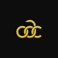 Linked Letters OAC monogram logo design Royalty Free Stock Photo