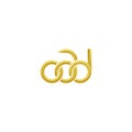 Linked Letters OAD monogram logo design Royalty Free Stock Photo