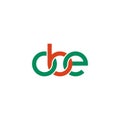Linked Letters OBE monogram logo design Royalty Free Stock Photo