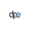 Linked Letters QBE monogram logo design Royalty Free Stock Photo
