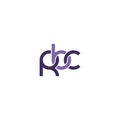 Linked Letters RBC monogram logo design