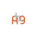 Linked Letters RBG monogram logo design Royalty Free Stock Photo