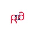 Linked Letters RDA monogram logo design