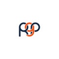 Linked Letters RGP monogram logo design Royalty Free Stock Photo