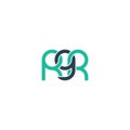 Linked Letters RGR monogram logo design Royalty Free Stock Photo