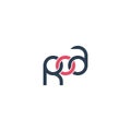 Linked Letters ROA monogram logo design