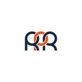 Linked Letters RPR monogram logo design Royalty Free Stock Photo