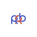 Linked Letters RRB monogram logo design Royalty Free Stock Photo