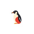 Minimalistic Penguin Logo In 2d Vector Icon Style