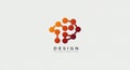 Logo featuring a cluster of interconnected nodes, resembling a molecular