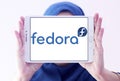 Fedora operating system logo Royalty Free Stock Photo