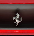 Logo of Ferrari horse on Ferrari 458 Italia car Royalty Free Stock Photo