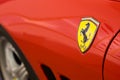 Logo of Ferrari on sport car Royalty Free Stock Photo