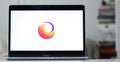 Logo of Firefox, an open-source web browser on a computer screen Royalty Free Stock Photo