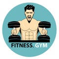 Logo Fitness GYM Special Design Royalty Free Stock Photo