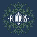 Logo for a flower boutique or salon, consisting of the original font and linart elements