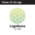 Sign of a flower of life, a pattern of circles Royalty Free Stock Photo