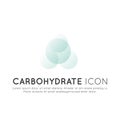 Logo of food supplements, ingredients and vitaments and elements for bio package labels - Carbohydrate