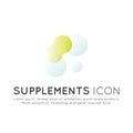 Logo of food supplements, ingredients and vitaments and elements for bio package labels