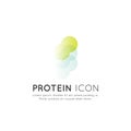 Logo of food supplements, ingredients and vitamins and elements for bio package labels, natural healthy products design for health