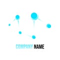 Logo in the form of an atomic compound Royalty Free Stock Photo