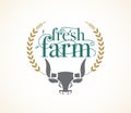 Logo fresh farm design template. Royalty Free Stock Photo