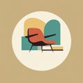 Logo for a furniture store, stickers with furniture, chairs. Logo for interior designers. Generative AI