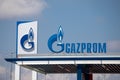 Logo on Gazprom Neft Gas station in Belgrade, Serbia