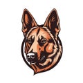 Logo German Shepherd Dog On Isolated Tansparent Background, Png. Generative AI
